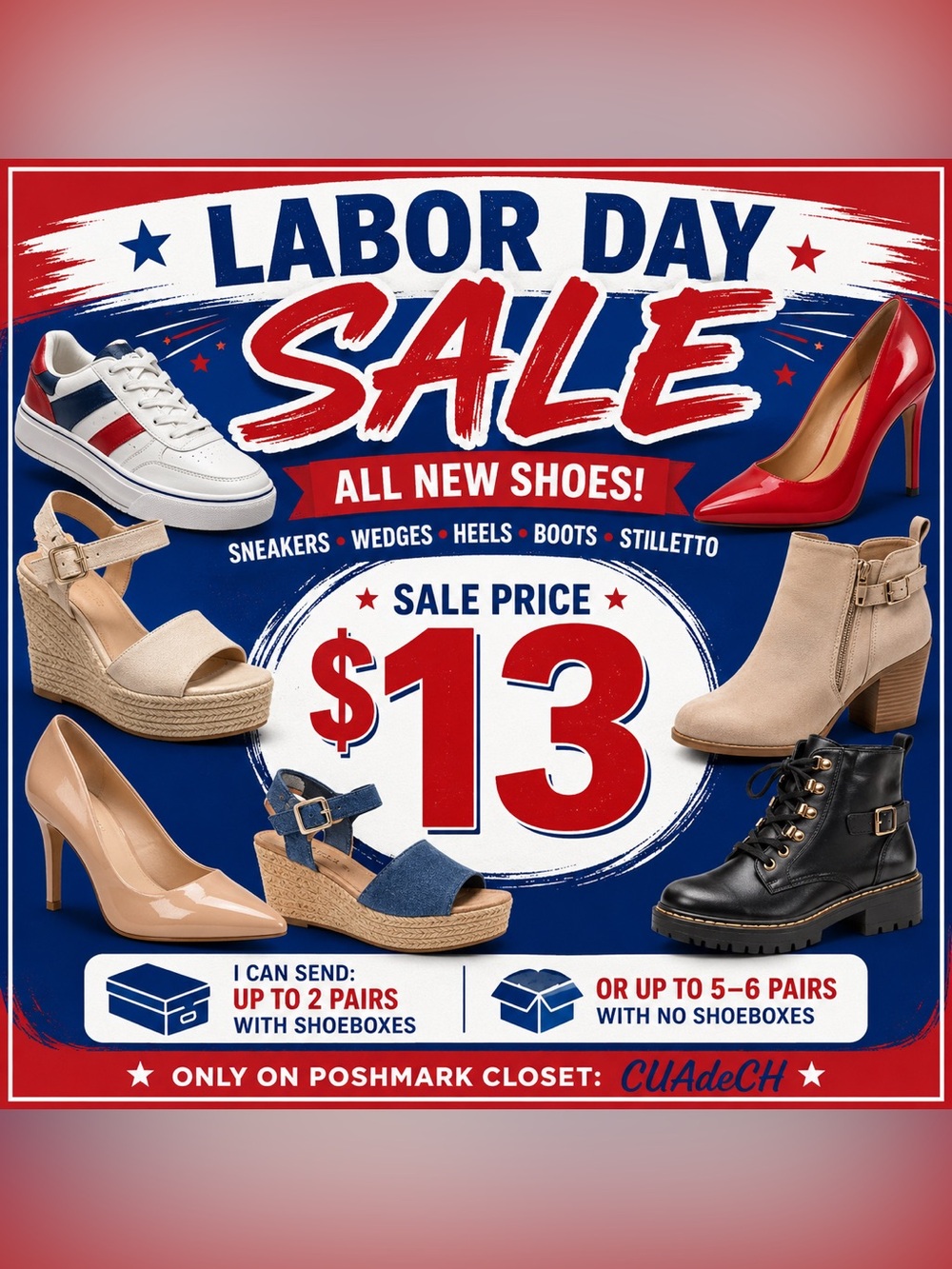 EXCESS INVENTORY 👠 👞 👟 🥾 👢 🩴 👡 SALE Sizes: 4 - 14